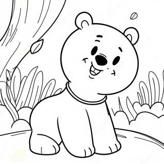 Pagina Para Colorear Winnie The Pooh Con Una Gran Sonrisa 22744-20934