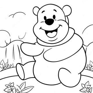 Pagina Para Colorear Winnie The Pooh Con Una Gran Sonrisa 22744-20935