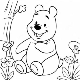 Pagina Para Colorear Winnie The Pooh Con Una Gran Sonrisa 22744-20936