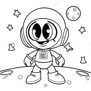 Pagina Para Colorear Divertido Marvin El Marciano En El Espacio 22754-20942