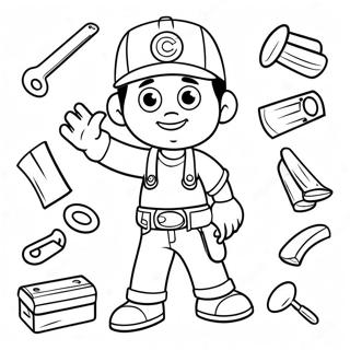 Pagina Para Colorear De Handy Manny Con Herramientas 22804-20981