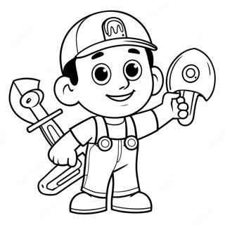 Pagina Para Colorear De Handy Manny Con Herramientas 22804-20983