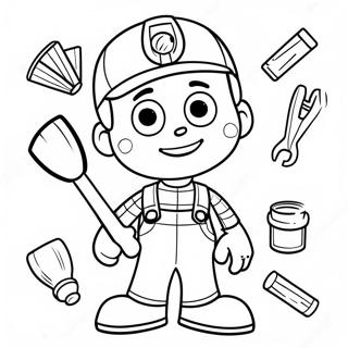 Pagina Para Colorear De Handy Manny Con Herramientas 22804-20984