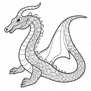 Pagina Para Colorear De Un Majestuoso Dragon Marino 22834-21007