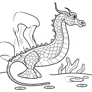 Pagina Para Colorear De Un Majestuoso Dragon Marino 22834-21008