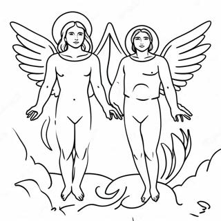 Pagina Para Colorear De Seres Angelicales En La Revelacion 22854-21023