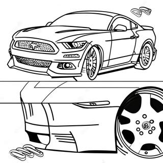 Pagina Para Colorear De Ford Mustang De Carreras 22874-21040