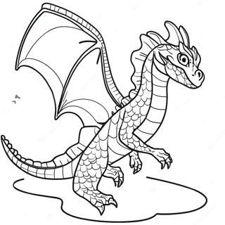 Pagina Para Colorear De Dragon De Agua Majestuoso Volando 22984-21125