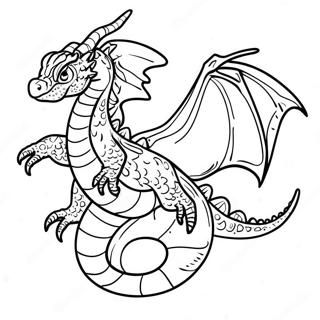 Pagina Para Colorear De Dragon De Agua Majestuoso Volando 22984-21126