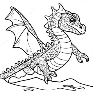 Pagina Para Colorear De Dragon De Agua Majestuoso Volando 22984-21128