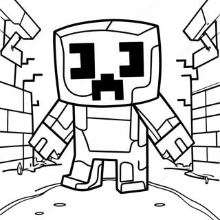 Pagina Para Colorear De Creeper De Minecraft 22-21