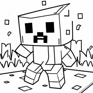 Pagina Para Colorear De Creeper De Minecraft 22-22