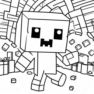 Pagina Para Colorear De Creeper De Minecraft 22-23