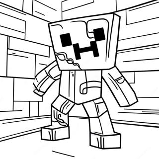 Pagina Para Colorear De Creeper De Minecraft 22-24