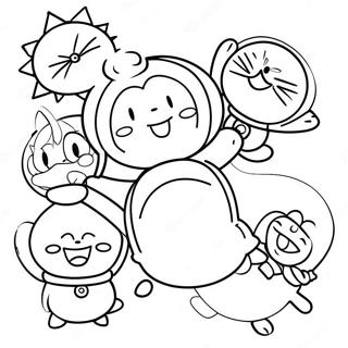 Pagina Para Colorear De Doraemon Con Amigos 23034-21166