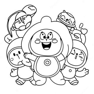 Pagina Para Colorear De Doraemon Con Amigos 23034-21168