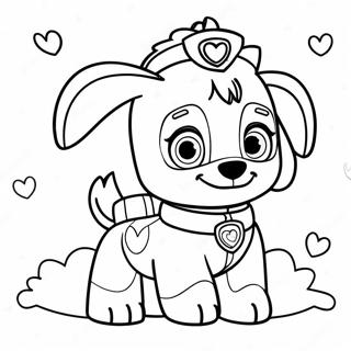 Paw Patrol Día De San Valentín Páginas Para Colorear