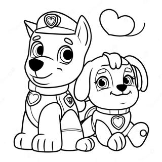 Pagina Para Colorear De Dia De San Valentin De Paw Patrol 23053-21179