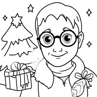 Pagina Para Colorear De Harry Potter En Navidad 23093-21210