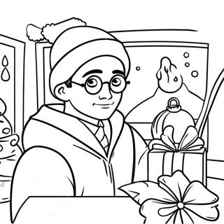 Pagina Para Colorear De Harry Potter En Navidad 23093-21211