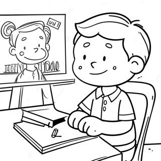 Pagina Para Colorear De Big Nate En Clase 23104-21221