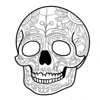 Pagina Para Colorear De Diagrama De Calavera En Blanco 23153-21257