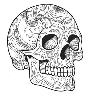 Pagina Para Colorear De Anatomia Detallada De Calavera 23154-21261