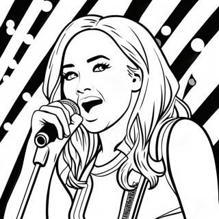 Pagina Para Colorear De Hannah Montana Cantando En El Escenario 23214-21309