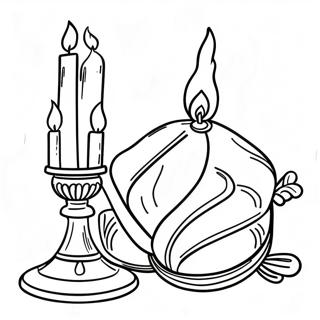 Pagina Para Colorear De Encender Velas De Shabbat 23393-21450