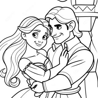 Pagina Para Colorear De Rapunzel Y Flynn 23423-21474