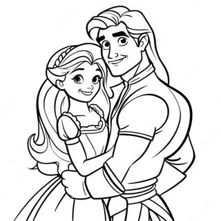 Pagina Para Colorear De Rapunzel Y Flynn 23423-21475