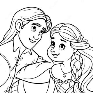 Pagina Para Colorear De Rapunzel Y Flynn 23423-21476