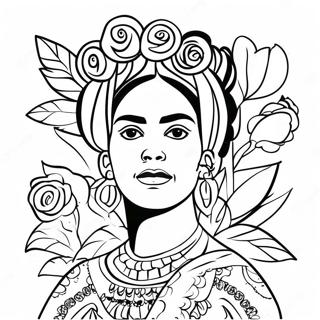 Pagina Para Colorear De Frida Kahlo 2351-1922