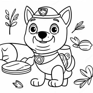 Pagina Para Colorear De Paw Patrol En Accion De Gracias 23553-21578