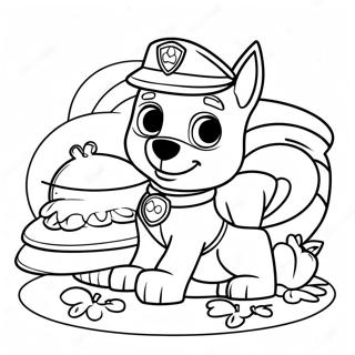 Pagina Para Colorear De Paw Patrol En Accion De Gracias 23553-21579