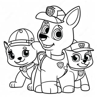 Pagina Para Colorear De Paw Patrol En Accion De Gracias 23553-21580