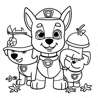 Pagina Para Colorear De Paw Patrol En Accion De Gracias 23553-21749