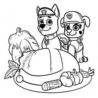 Pagina Para Colorear De Paw Patrol En Accion De Gracias 23553-21750