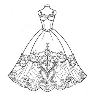 Pagina Para Colorear Del Vestido De Barbie 23563-21586