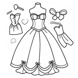 Pagina Para Colorear Del Vestido De Barbie 23563-21759