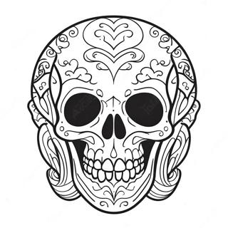 Calavera Espeluznante Páginas Para Colorear