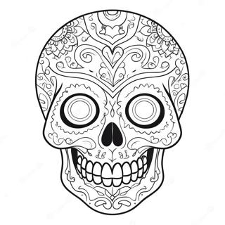 Pagina Para Colorear De Una Calavera Aterradora 23603-21619