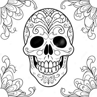 Pagina Para Colorear De Una Calavera Aterradora 23603-21789