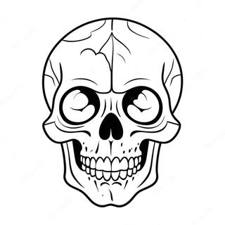 Pagina Para Colorear De Una Calavera Aterradora 23603-21790