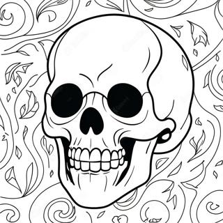 Pagina Para Colorear De Una Calavera Aterradora 23603-21791