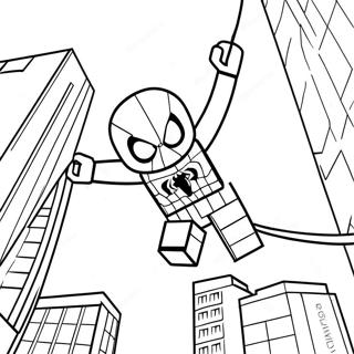 Pagina Para Colorear De Lego Spiderman Balanceandose Por La Ciudad 2362-1934