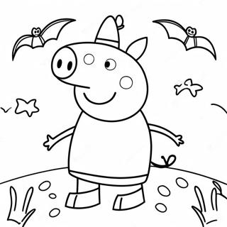 Peppa Pig Halloween Páginas Para Colorear