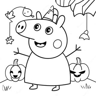 Pagina Para Colorear De Peppa Pig En Halloween 23643-21824