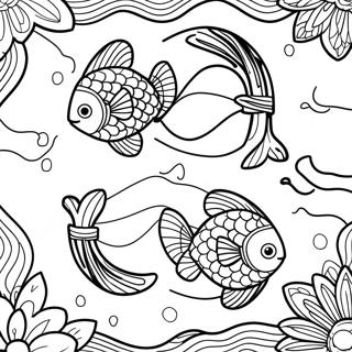 Pagina Para Colorear De Un Pez Dos Peces 23773-21926