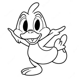 Paginas Para Colorear De Daffy Duck En Una Pose Tonta 23814-21961